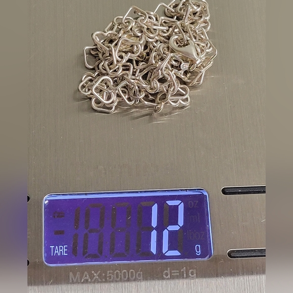 Sterling silver Italy vintage heart link SET necklace and bracelet 😍 - Picture 5 of 7